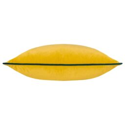 Furn Meridian Velvet Piped Cushion in Bright Yellow - Size: 55 cm x 55 cm - thumbnail 3