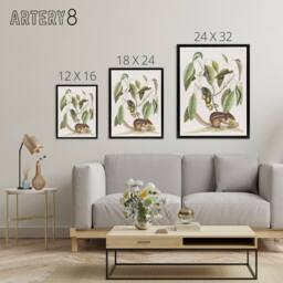 "Artery8 Ground Squirrel & Wild Nutmeg Mark Catesby Black Framed Canvas Art in White - Size: W12"" x H16""" - thumbnail 4