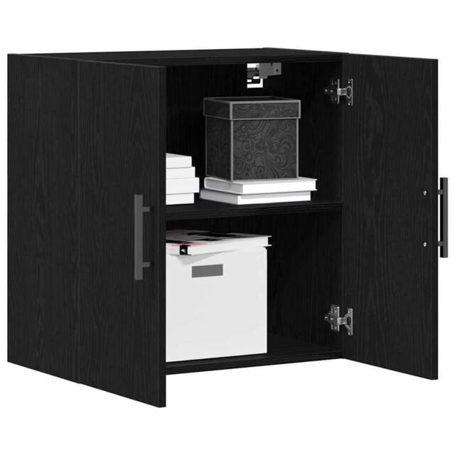 Berkfield Home Wall Cabinet Black Oak 60x31x60 cm Engineered Wood - Size: 60 x 31 x 60 cm - image 1