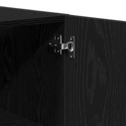 Berkfield Home Wall Cabinet Black Oak 60x31x60 cm Engineered Wood - Size: 60 x 31 x 60 cm - thumbnail 9