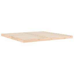 Berkfield Home Bed Frame without Mattress 200x200 cm Solid Wood Pine in Light Tan - thumbnail 4
