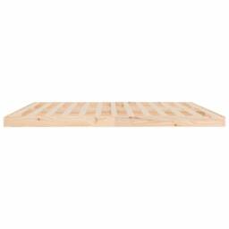Berkfield Home Bed Frame without Mattress 200x200 cm Solid Wood Pine in Light Tan - thumbnail 6