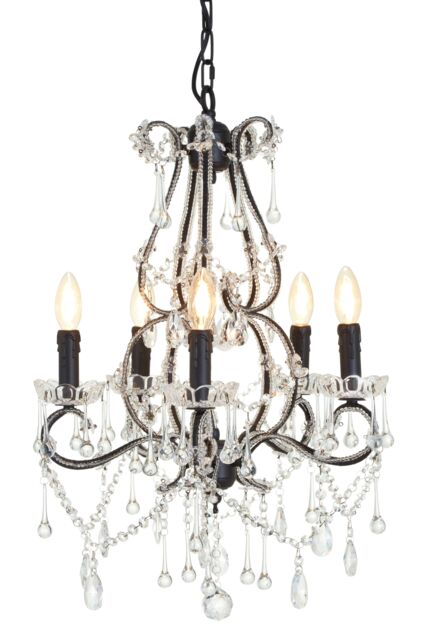 Orsina Kensington Townhouse 5 Bulbs Chandelier in Black - image 1