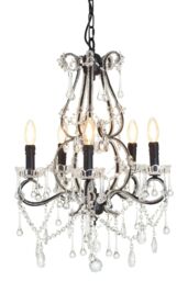 Orsina Kensington Townhouse 5 Bulbs Chandelier in Black - thumbnail 1