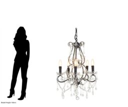 Orsina Kensington Townhouse 5 Bulbs Chandelier in Black - thumbnail 5