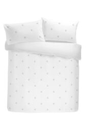 Appletree 'Dot Garden' 100% Cotton Embellished Duvet Cover Set in White - Size: King - thumbnail 4