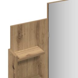 Berkfield Home Dressing Table with Mirror Artisan Oak 96x39x142 cm in Brown - Size: 96 x 39 x 142 cm - thumbnail 8