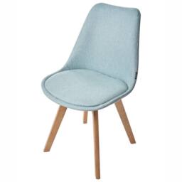 Wyld and Coco Mint Green Dining Chairs Set of 2 - Padded Upholstery Beechwood Legs - thumbnail 7