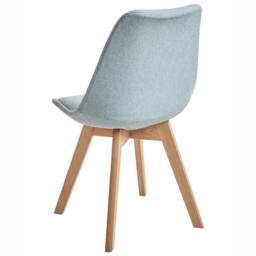 Wyld and Coco Mint Green Dining Chairs Set of 2 - Padded Upholstery Beechwood Legs - thumbnail 6