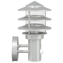 Berkfield Home Outdoor Wall Light with Sensor Silver Stainless Steel - thumbnail 5