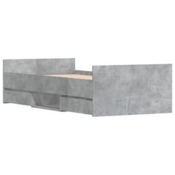 Berkfield Home Bed Frame with Headboard & Footboard Concrete Grey 100x200 cm - thumbnail 4