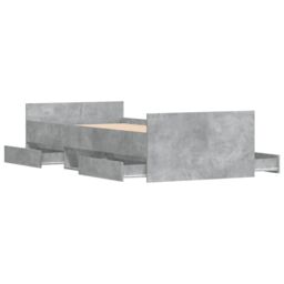 Berkfield Home Bed Frame with Headboard & Footboard Concrete Grey 100x200 cm - thumbnail 5