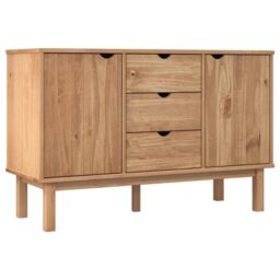 Berkfield Home Sideboard OTTA 113.5x43x73 cm Solid Wood Pine in Brown - thumbnail 2