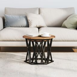 Berkfield Home Nesting Side Tables (Set of 2) - Rustic Wood Look, Made of Engineered Wood in Brown - thumbnail 4