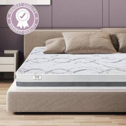 The White Stone Medium-Firmness Orthopedic Mattress, 25 cm - 80 x 205 cm in White - Size: EU Single - thumbnail 4