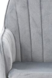 Living and Home Set of 2 Upholstered Dining Chairs in Grey - thumbnail 9