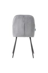 Living and Home Set of 2 Upholstered Dining Chairs in Grey - thumbnail 7