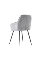 Living and Home Set of 2 Upholstered Dining Chairs in Grey - thumbnail 6
