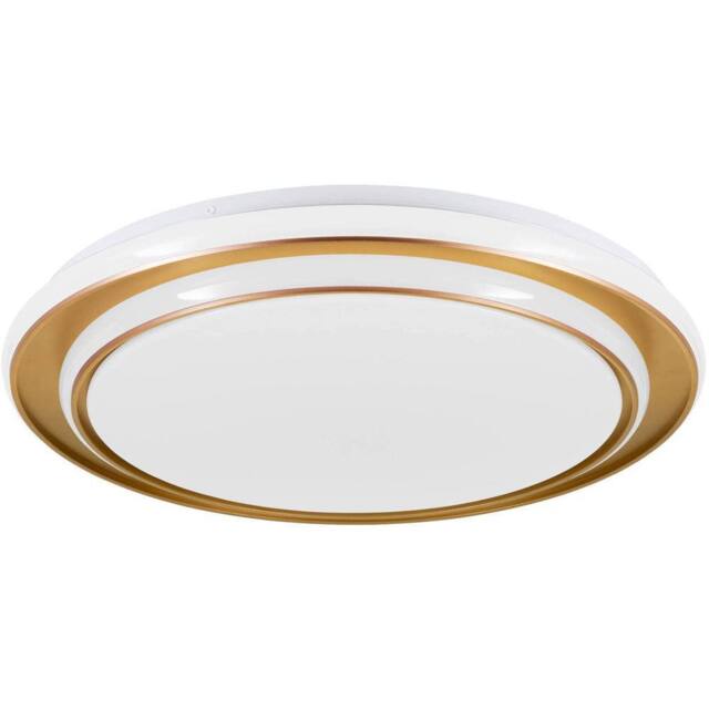 Loops Stylish 49cm Gold-Coloured LED Ceiling Light for Modern Indoor Spaces in White - image 1