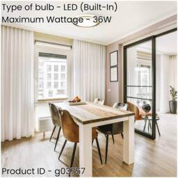 Loops Stylish 49cm Gold-Coloured LED Ceiling Light for Modern Indoor Spaces in White - thumbnail 2