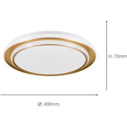 Loops Stylish 49cm Gold-Coloured LED Ceiling Light for Modern Indoor Spaces in White - thumbnail 4
