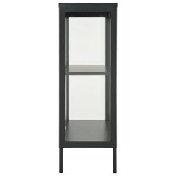 Berkfield Home Sideboard Anthracite 75x35x105 cm Steel & Glass in Black - Size: 75 x 35 x 105 cm - thumbnail 4