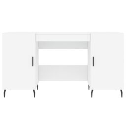 Berkfield Home Desk White 140x50x75 cm Engineered Wood - Size: 140 x 50 x 75 cm - thumbnail 6