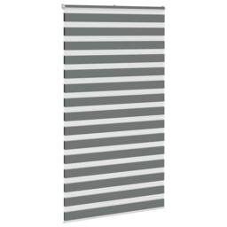 Berkfield Home Elegant Zebra Blind Dark Grey 125x230 cm Fabric Width 120.9 cm Po - thumbnail 1