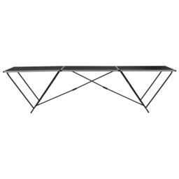 Berkfield Home Folding Pasting Table MDF & Aluminium 300x60x78 cm in Black - Size: 300 x 60 x 78 cm - thumbnail 3
