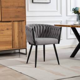 Artemis Home Aneta Fabric Accent Chairs - Set of 2 in Grey - Size: 2 Pack - thumbnail 2
