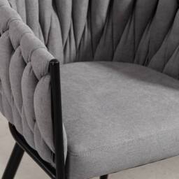 Artemis Home Aneta Fabric Accent Chairs - Set of 2 in Grey - Size: 2 Pack - thumbnail 4