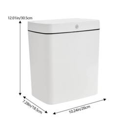 Kelvenix 15L Bathroom Trash Can Automatic in White - Size: 0.6m2 - thumbnail 2