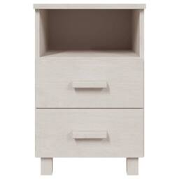 Berkfield Home Bedside Cabinets HAMAR 2 pcs White 40x35x62 cm Solid Wood - Size: 40 x 35 x 62 cm - thumbnail 4