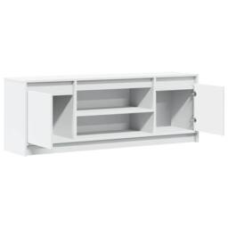 Berkfield Home TV Cabinet with LED White 139.5x34x50 cm Engineered Wood - thumbnail 9