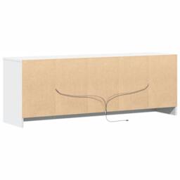 Berkfield Home TV Cabinet with LED White 139.5x34x50 cm Engineered Wood - thumbnail 8