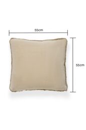 BHS Camille Cushion in Natural - Size: 55 cm x 55 cm - thumbnail 5