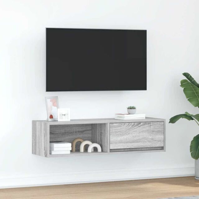 Berkfield Home TV Cabinet Grey Sonoma 100x31x25.5 cm Engineered Wood - image 1