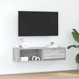 Berkfield Home TV Cabinet Grey Sonoma 100x31x25.5 cm Engineered Wood - thumbnail 1