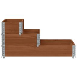 Berkfield Home 3-Tier Raised Bed Brown 120x80 cm Solid Wood Pine - thumbnail 3