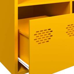 Berkfield Home Highboard¬†Mustard Yellow 68x39x103.5 cm Steel in Mustard - thumbnail 9