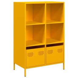 Berkfield Home Highboard¬†Mustard Yellow 68x39x103.5 cm Steel in Mustard - thumbnail 3