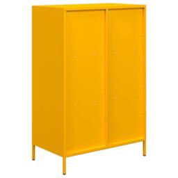 Berkfield Home Highboard¬†Mustard Yellow 68x39x103.5 cm Steel in Mustard - thumbnail 7