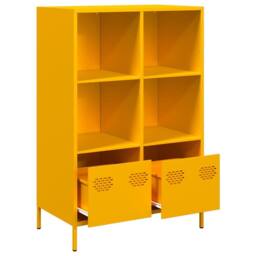 Berkfield Home Highboard¬†Mustard Yellow 68x39x103.5 cm Steel in Mustard - thumbnail 4