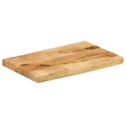 Berkfield Home Table Top 50x20x2.5 cm Live Edge Solid Wood Rough Mango in Brown - thumbnail 3