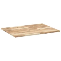 Berkfield Home Desk Top Untreated 80x60x2 cm Solid Wood Acacia in Brown - Size: 80 x 60 x 2 cm - thumbnail 4