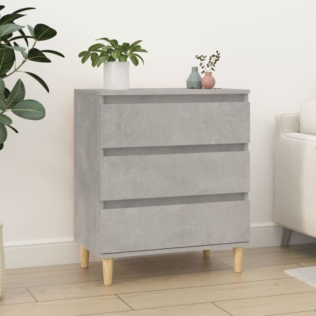 Berkfield Home Sideboard Concrete Grey 60x35x70 cm Engineered Wood - Size: 60 x 35 x 70 cm - image 1