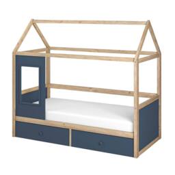 Flair Ted Play House Wooden Bed with Storage in Blue - Size: Single - thumbnail 5