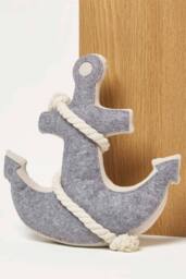 Homescapes Weighted Anchor Fabric Doorstop in Grey - thumbnail 5