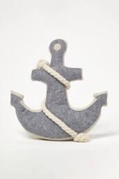 Homescapes Weighted Anchor Fabric Doorstop in Grey - thumbnail 2
