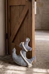 Homescapes Weighted Anchor Fabric Doorstop in Grey - thumbnail 6